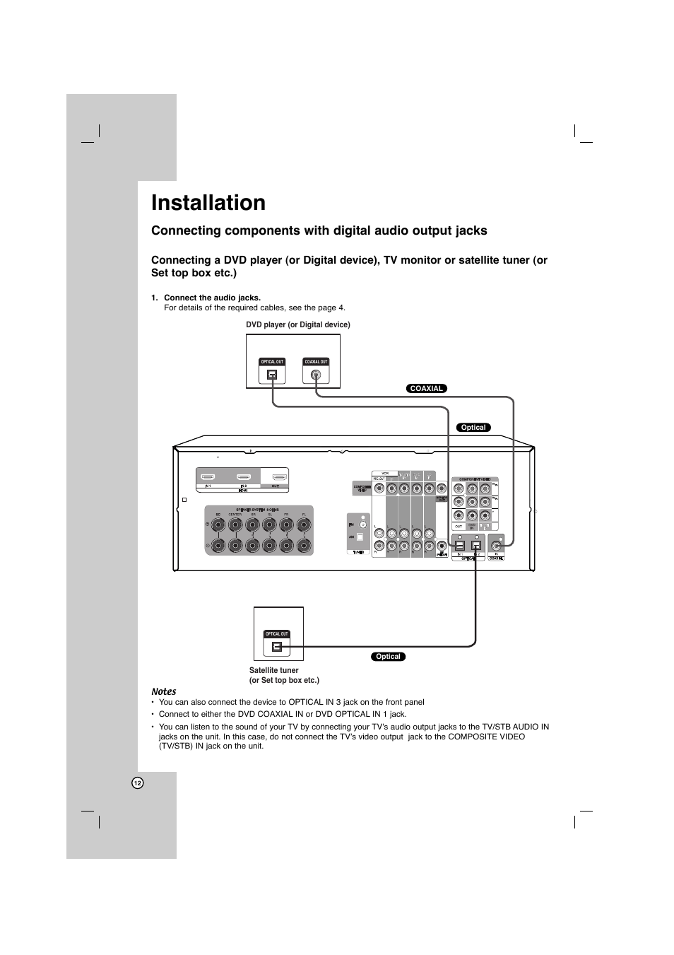 Installation | LG AR702TS User Manual | Page 12 / 44