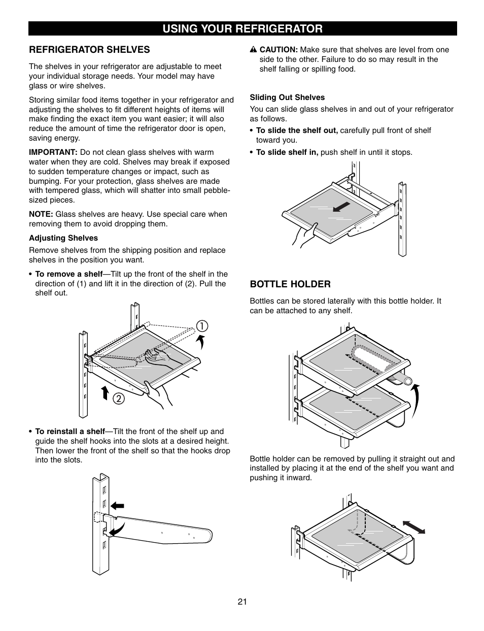 Using your refrigerator | LG LFX21970 User Manual | Page 21 / 109