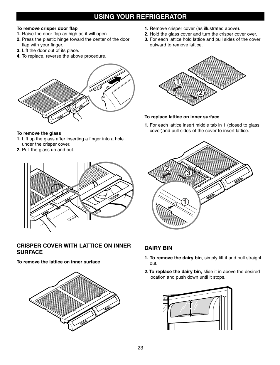 Using your refrigerator | LG LFX21970 User Manual | Page 23 / 109