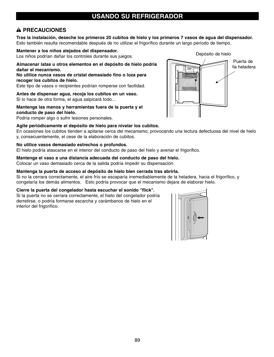 Usando su refrigerador | LG LFX21970 User Manual | Page 89 / 109