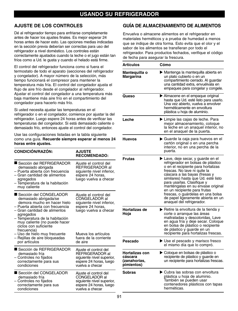 Usando su refrigerador | LG LFX21970 User Manual | Page 91 / 109