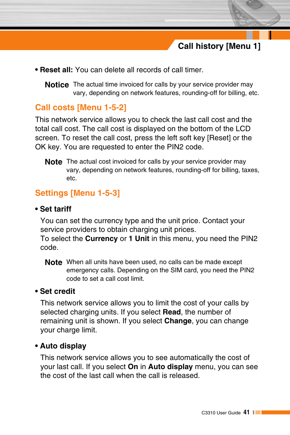 LG C3310 User Manual | Page 40 / 89