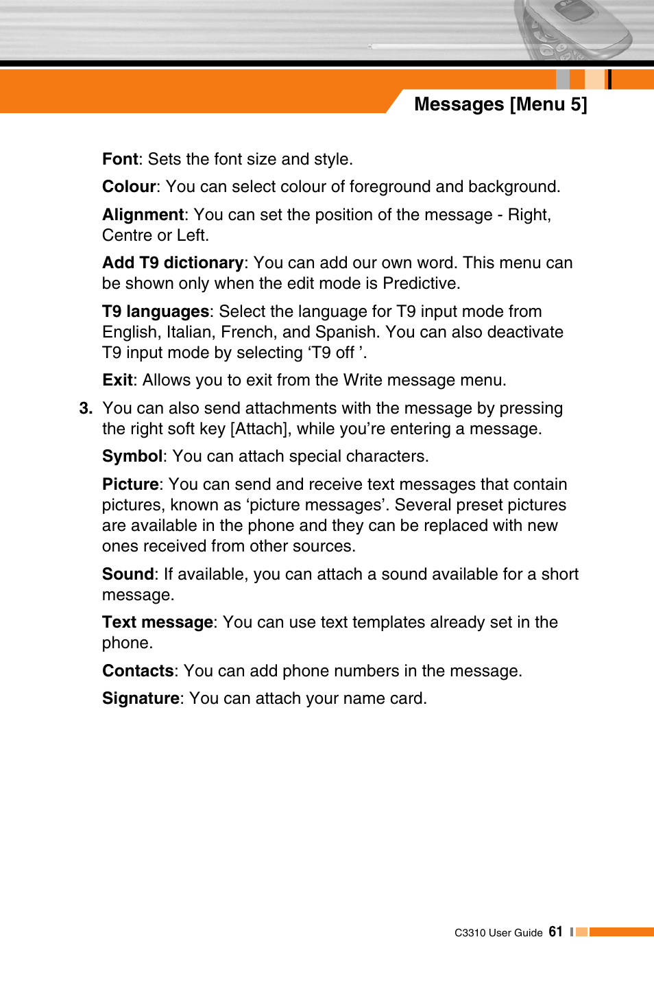 LG C3310 User Manual | Page 60 / 89