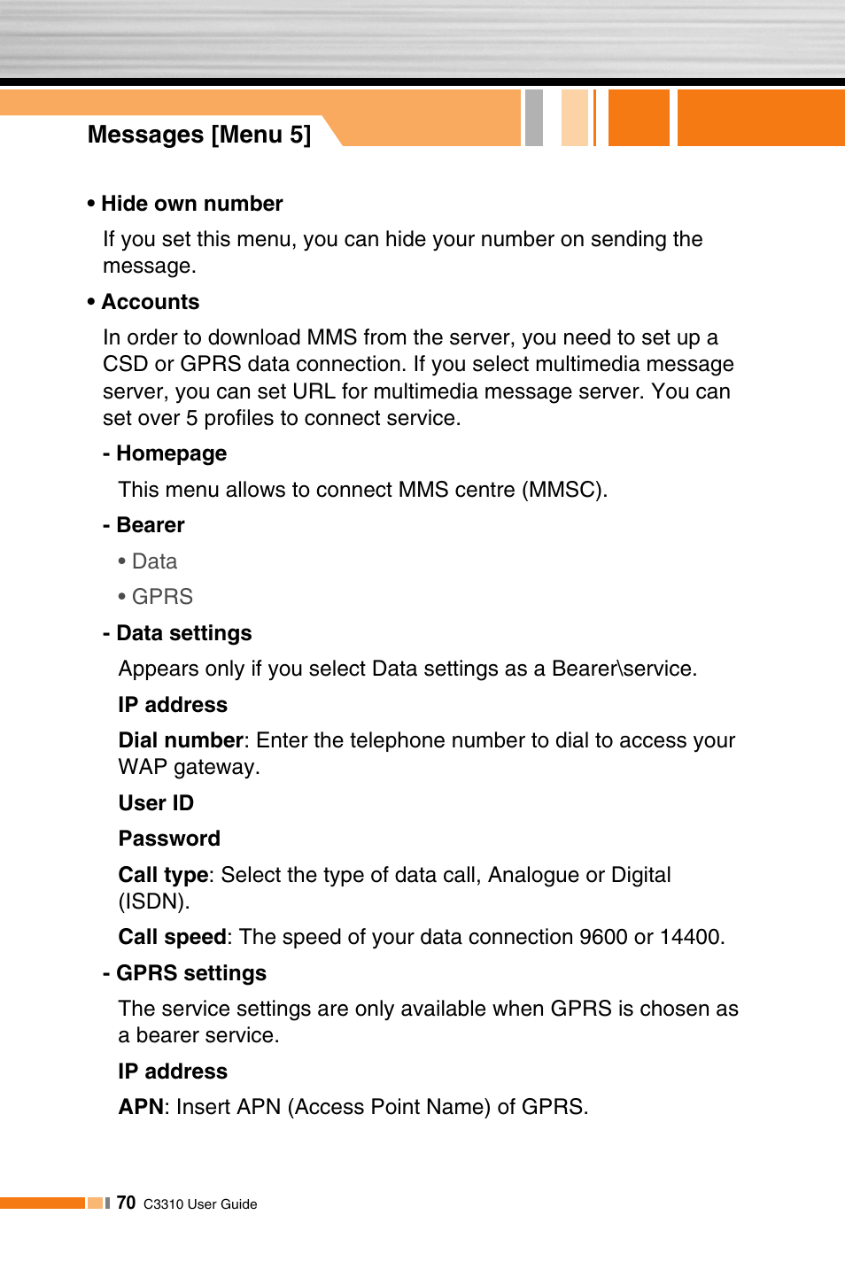 LG C3310 User Manual | Page 69 / 89