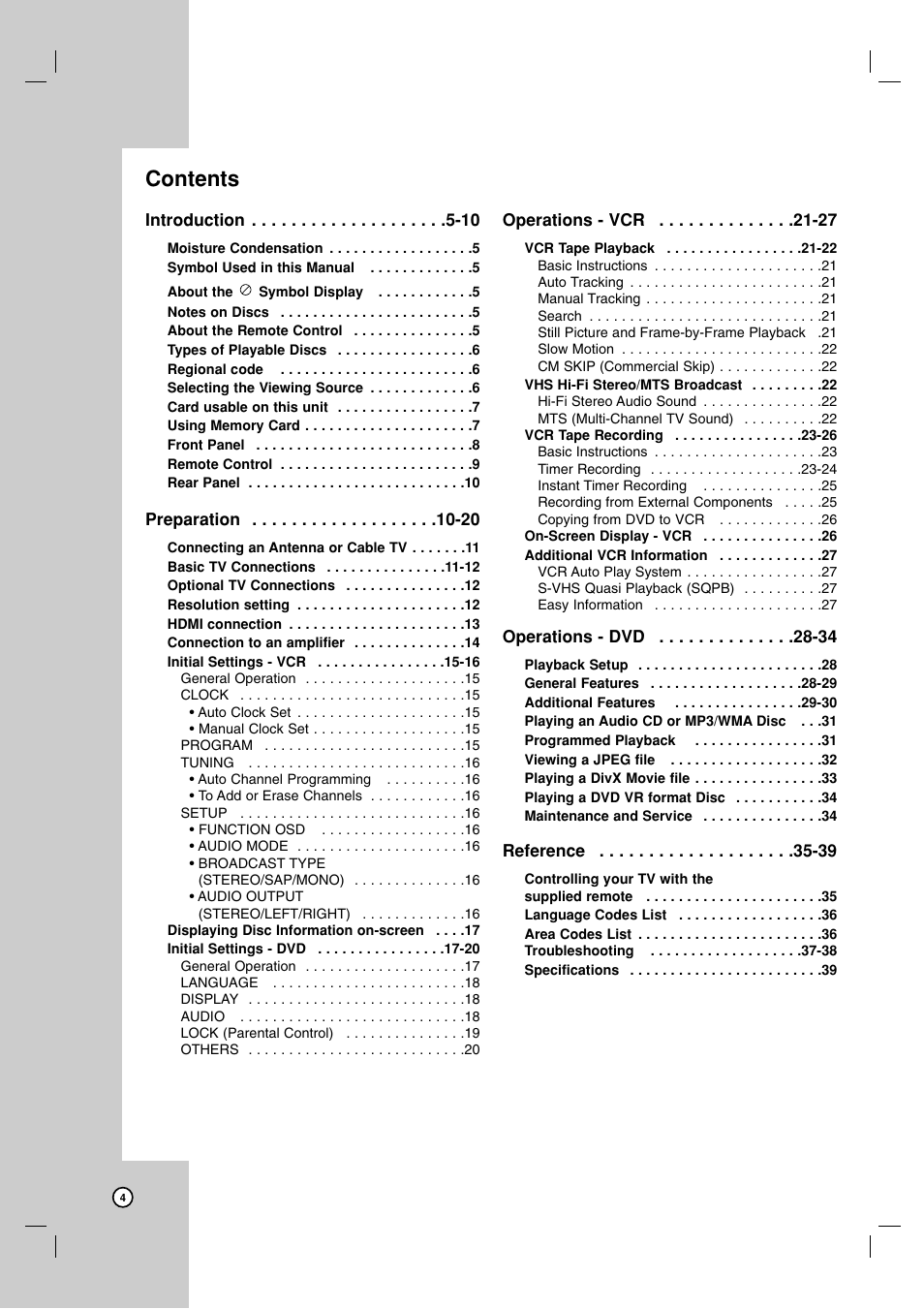 LG V194H User Manual | Page 4 / 40