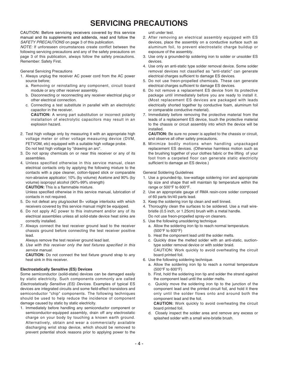 Servicing precautions | LG 20LS7D(C)-UB User Manual | Page 4 / 36