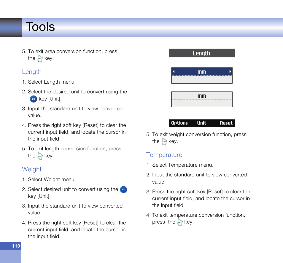 Tools | LG U8360 User Manual | Page 112 / 140