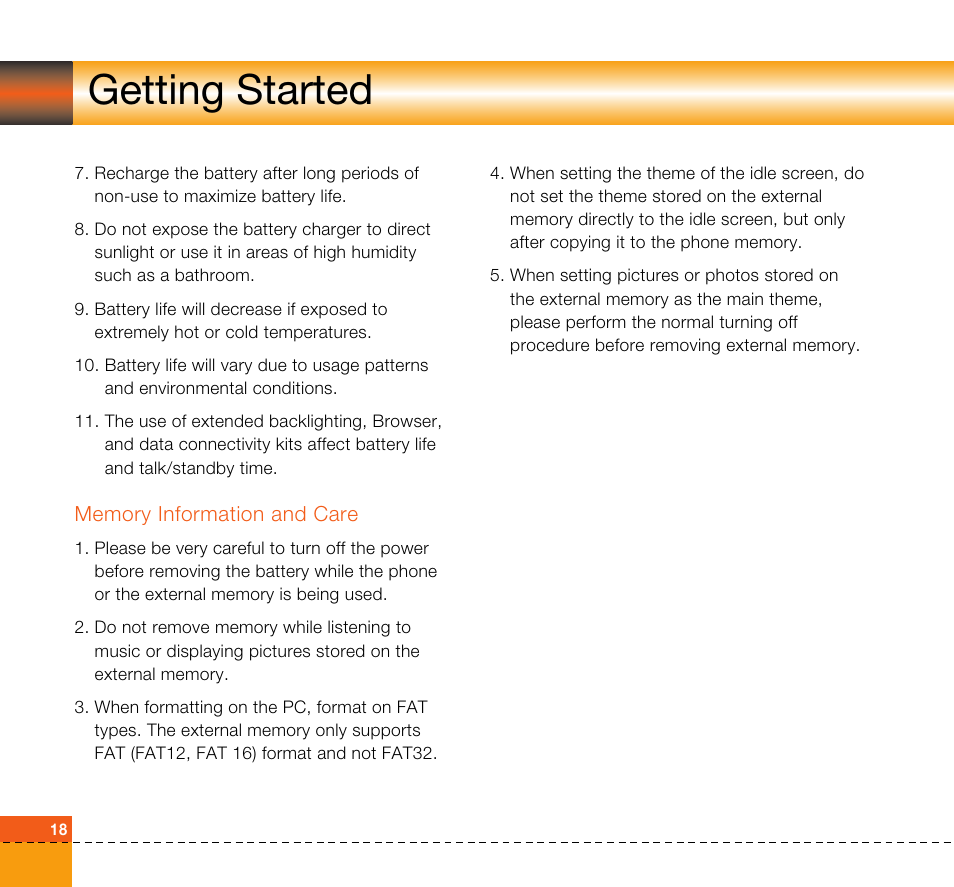 Getting started | LG U8360 User Manual | Page 20 / 140