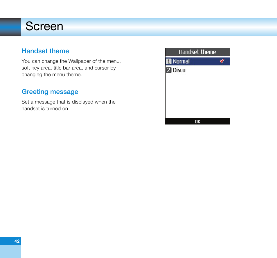 Screen | LG U8360 User Manual | Page 44 / 140
