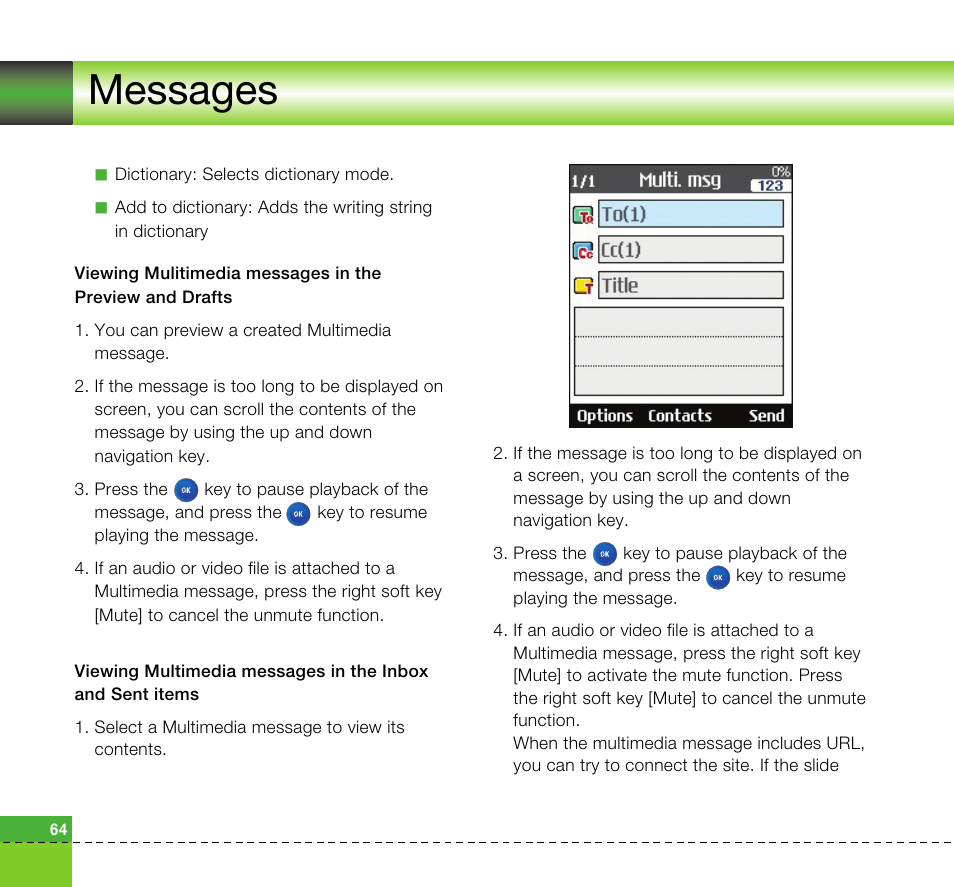 Messages | LG U8360 User Manual | Page 66 / 140