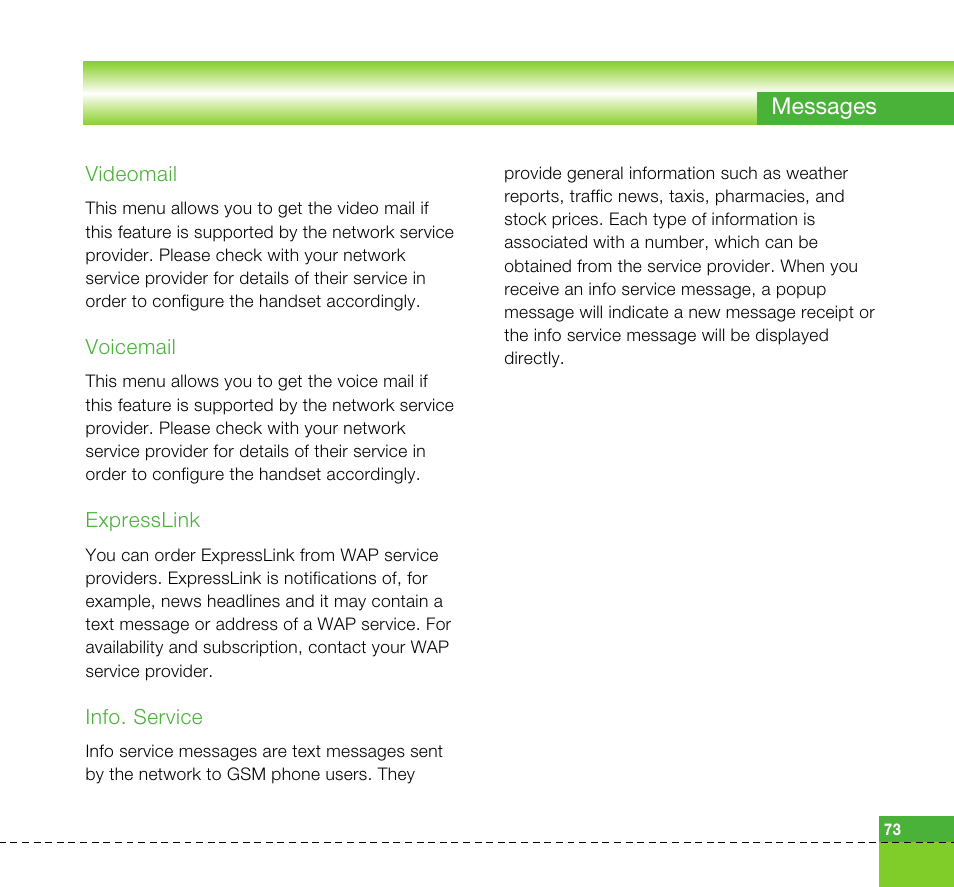 Messages | LG U8360 User Manual | Page 75 / 140