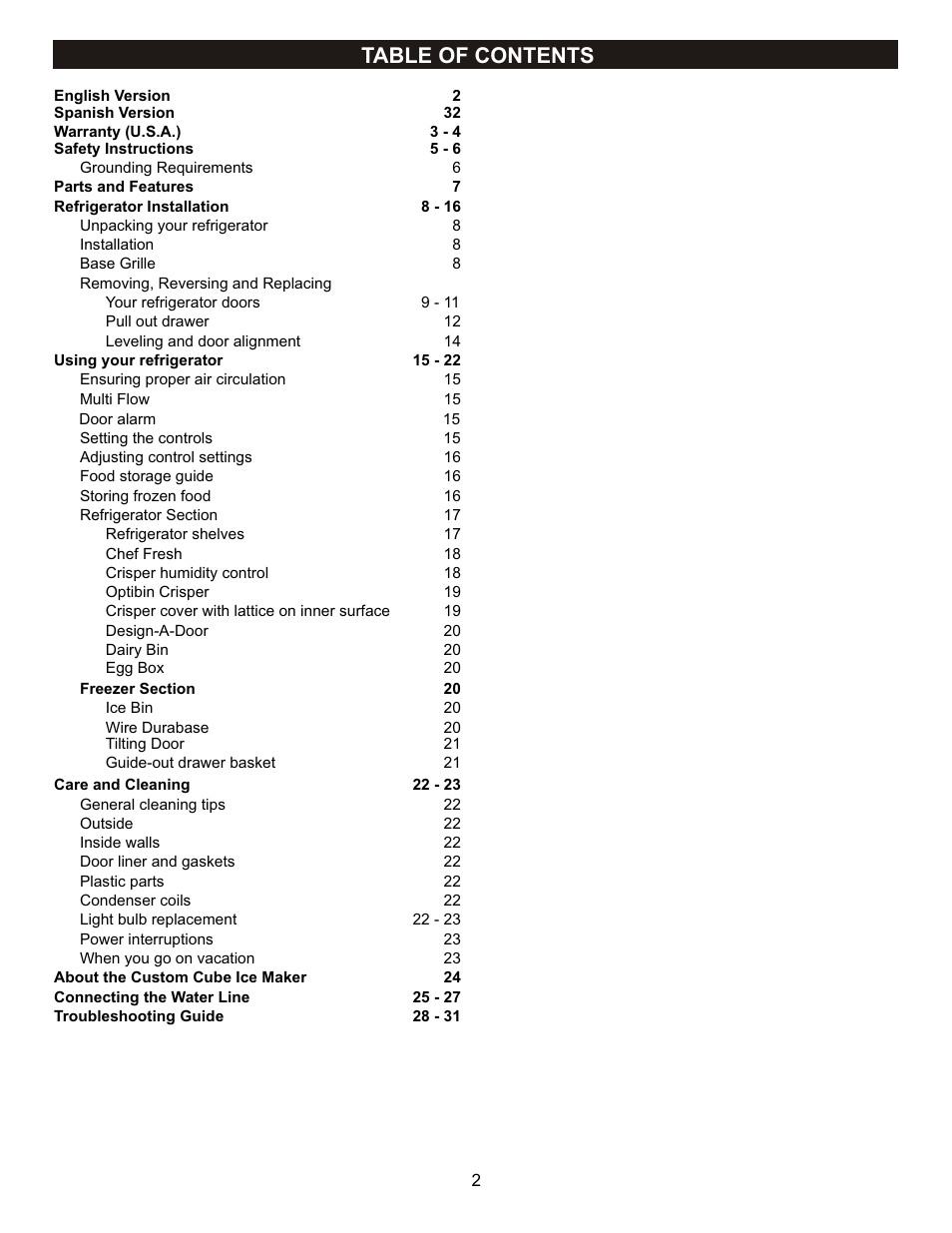 LG LFC23760 User Manual | Page 2 / 60