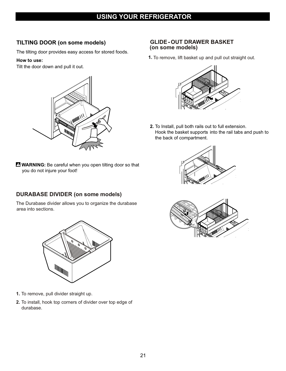 Using your refrigerator | LG LFC23760 User Manual | Page 21 / 60