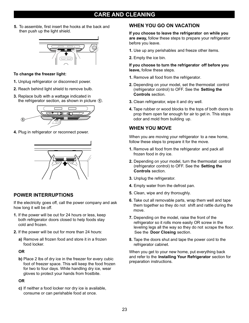 Care and cleaning | LG LFC23760 User Manual | Page 23 / 60