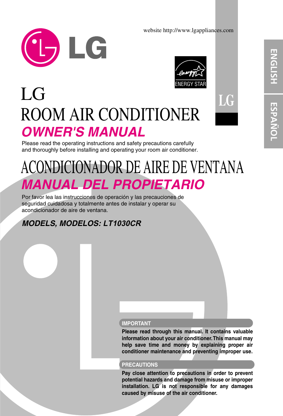 LG LT1030CR User Manual | 48 pages