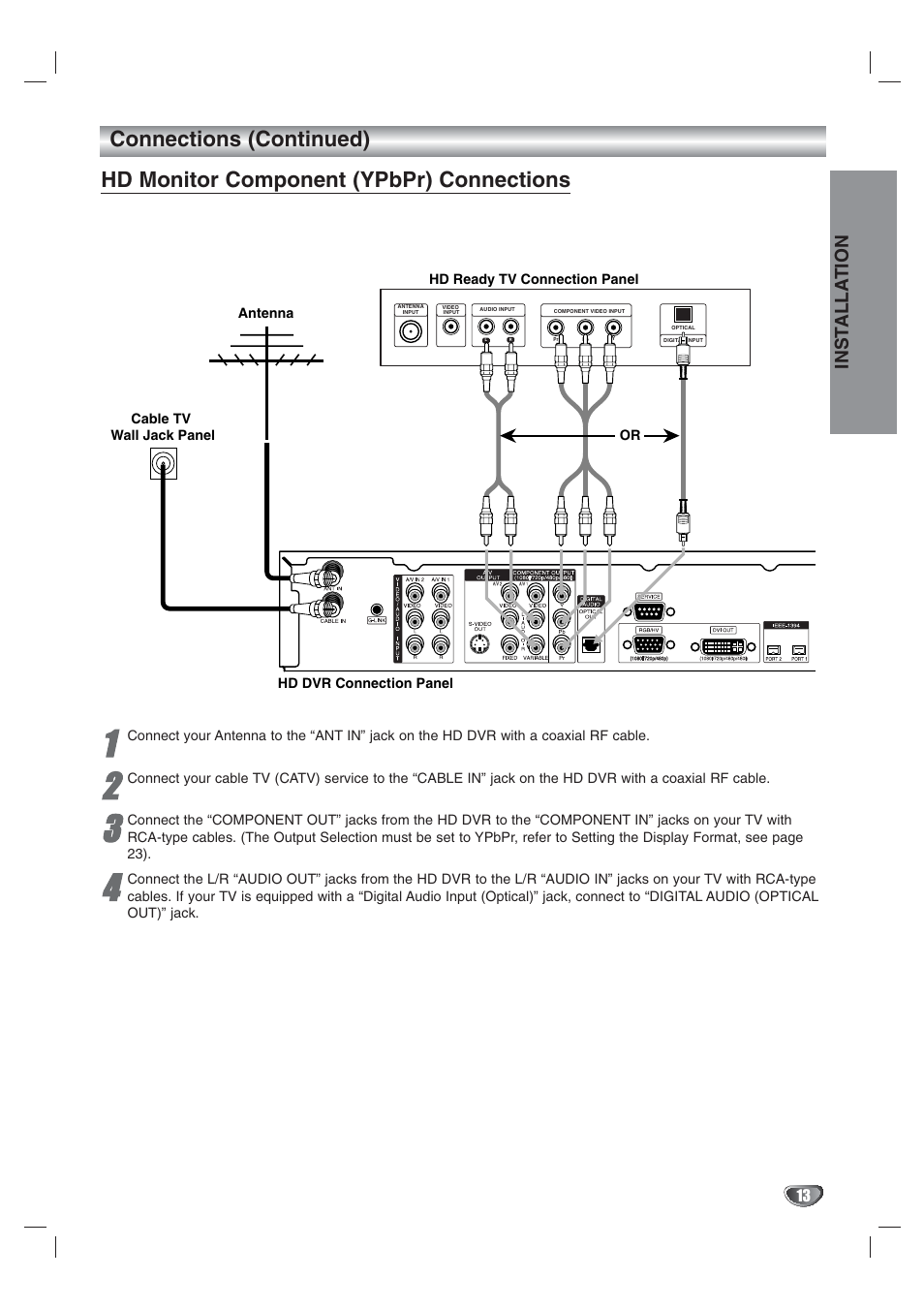 Inst alla tion | LG LST-3410A User Manual | Page 13 / 68