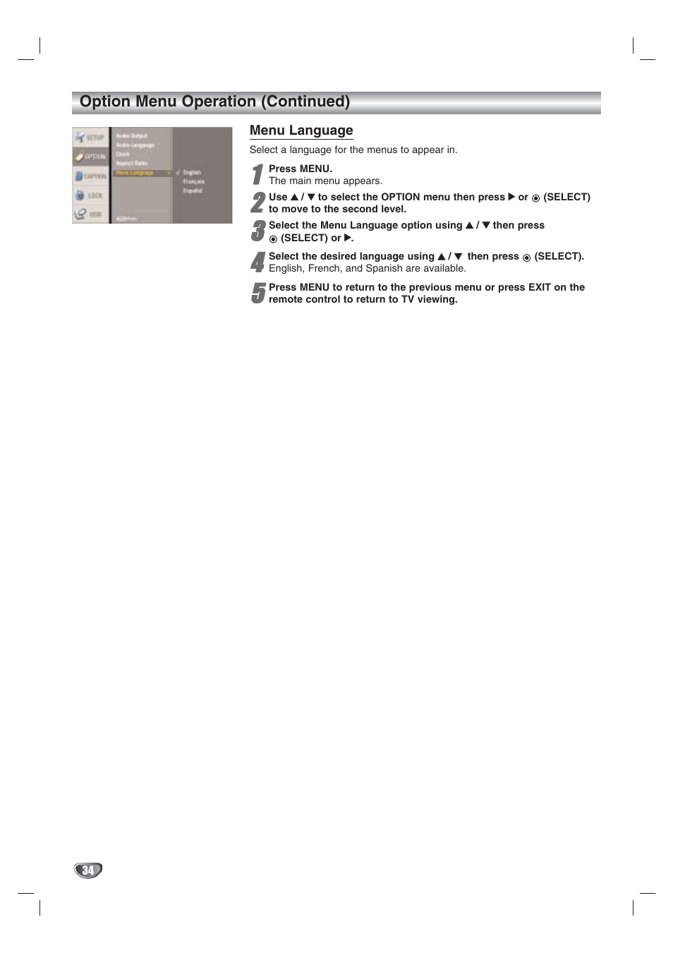 LG LST-3410A User Manual | Page 34 / 68