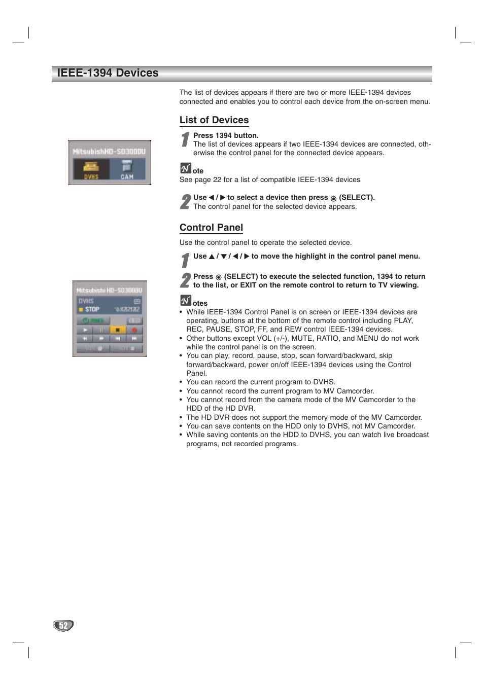 Ieee-1394 devices | LG LST-3410A User Manual | Page 52 / 68