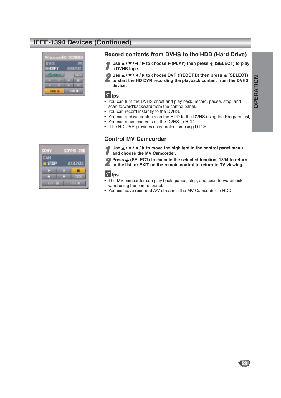 Ieee-1394 devices (continued) | LG LST-3410A User Manual | Page 53 / 68