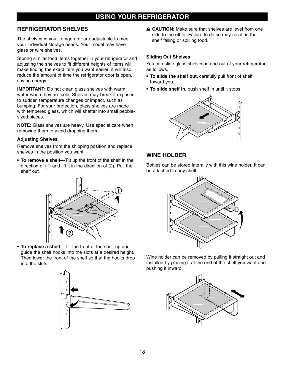 Using your refrigerator | LG LRFD21855 User Manual | Page 18 / 36