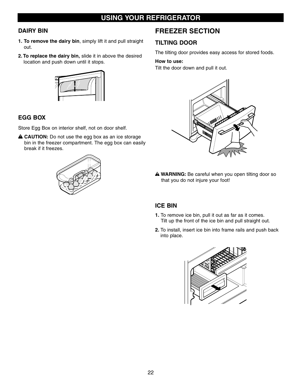 Using your refrigerator | LG LRFD21855 User Manual | Page 22 / 36