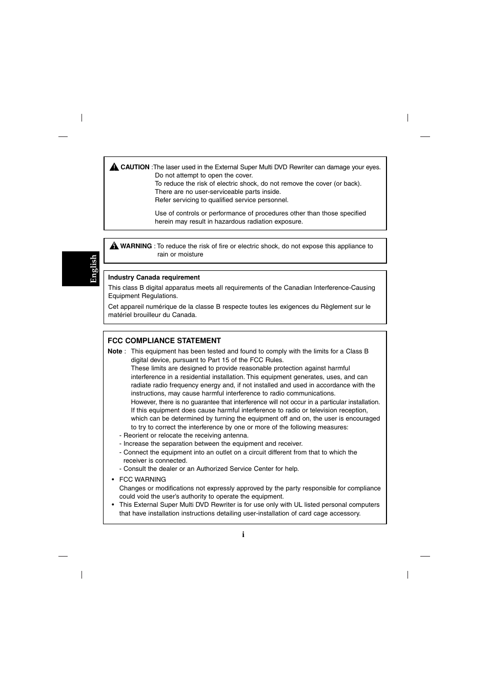 English | LG GSA-5120D User Manual | Page 2 / 15