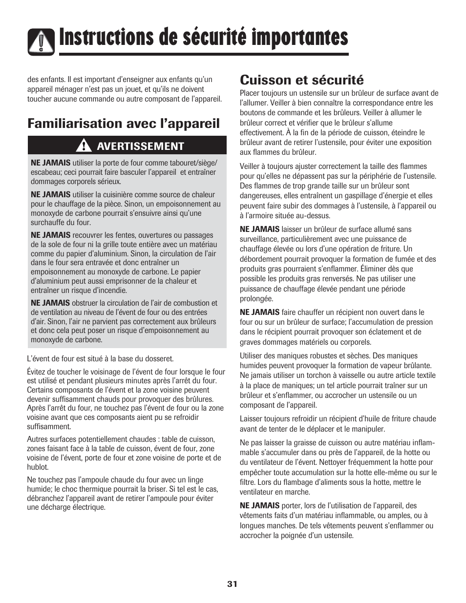 Instructions de sécurité importantes | LG 800 User Manual | Page 32 / 84