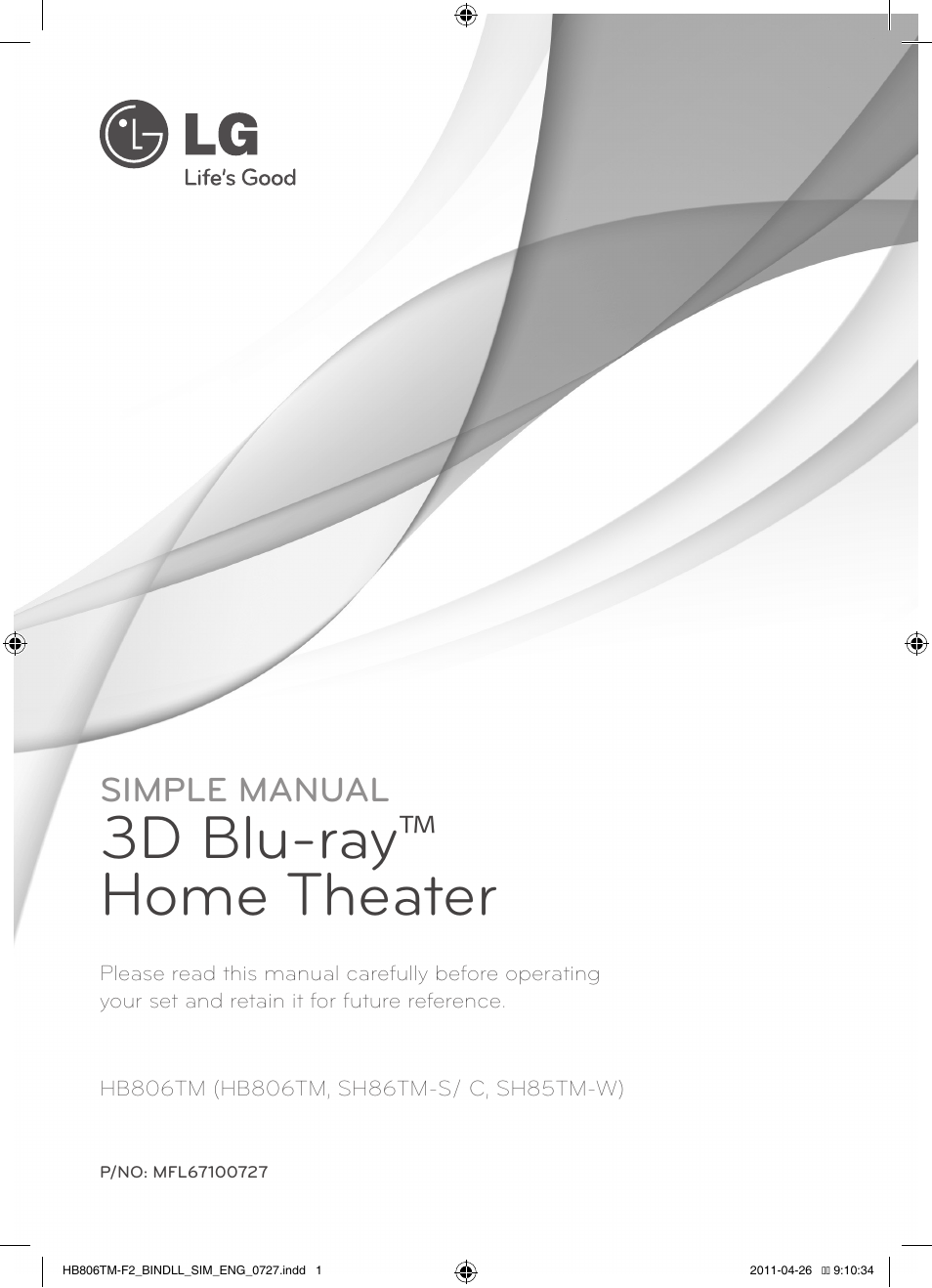LG HB806TM User Manual | 22 pages