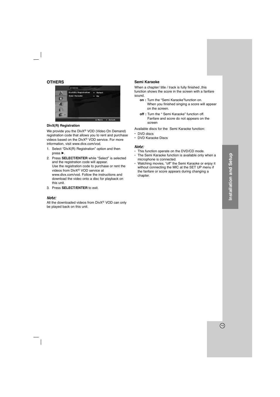 Installation and setup | LG LFD750 User Manual | Page 15 / 29