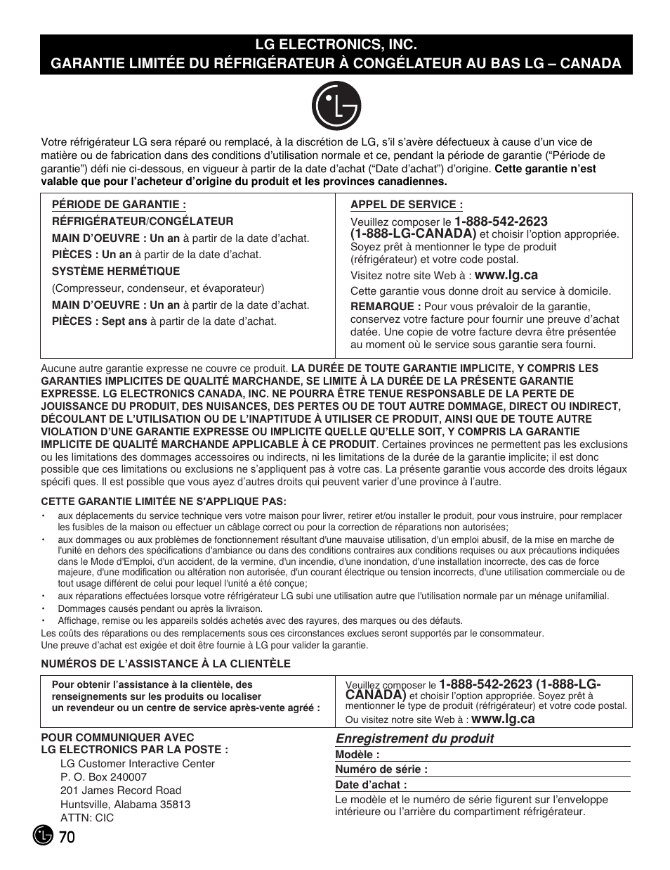 LG LFC21770 User Manual | Page 70 / 108