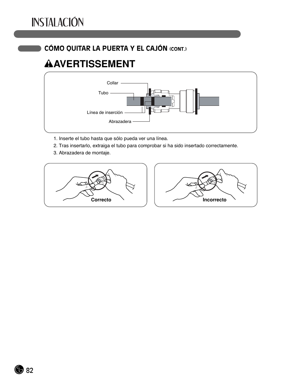 Wavertissement | LG LFC21770 User Manual | Page 82 / 108