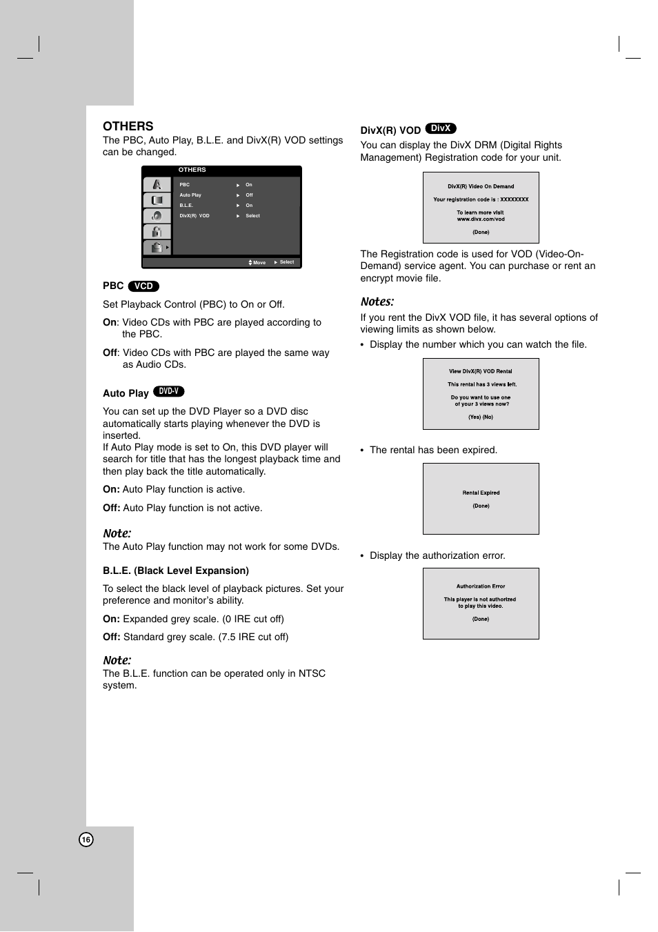 Others | LG LDA-511 User Manual | Page 16 / 34