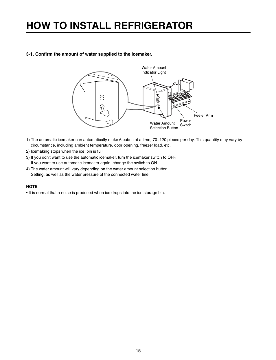 How to install refrigerator | LG SXS GR-P257/L257 User Manual | Page 17 / 99