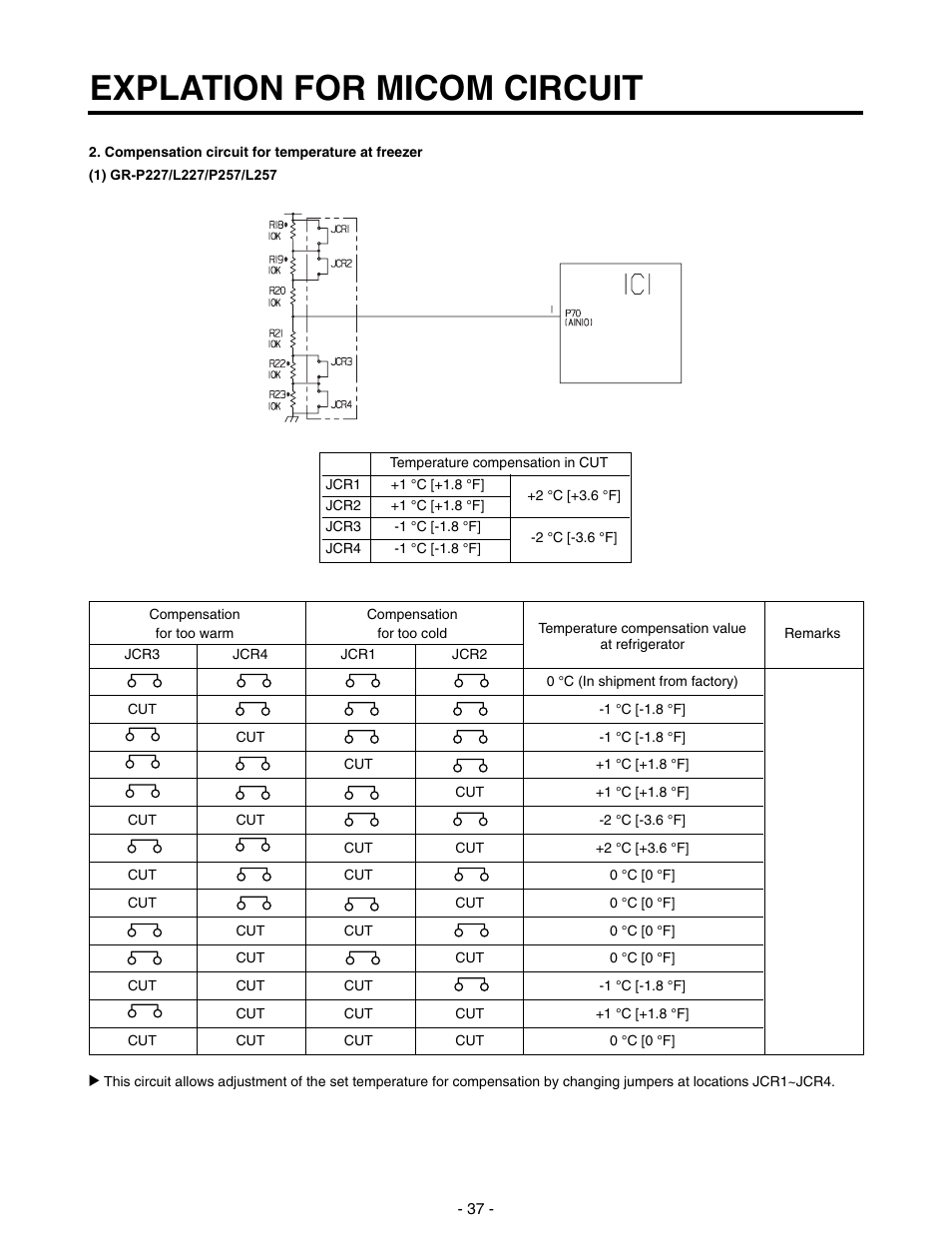 Explation for micom circuit | LG SXS GR-P257/L257 User Manual | Page 39 / 99