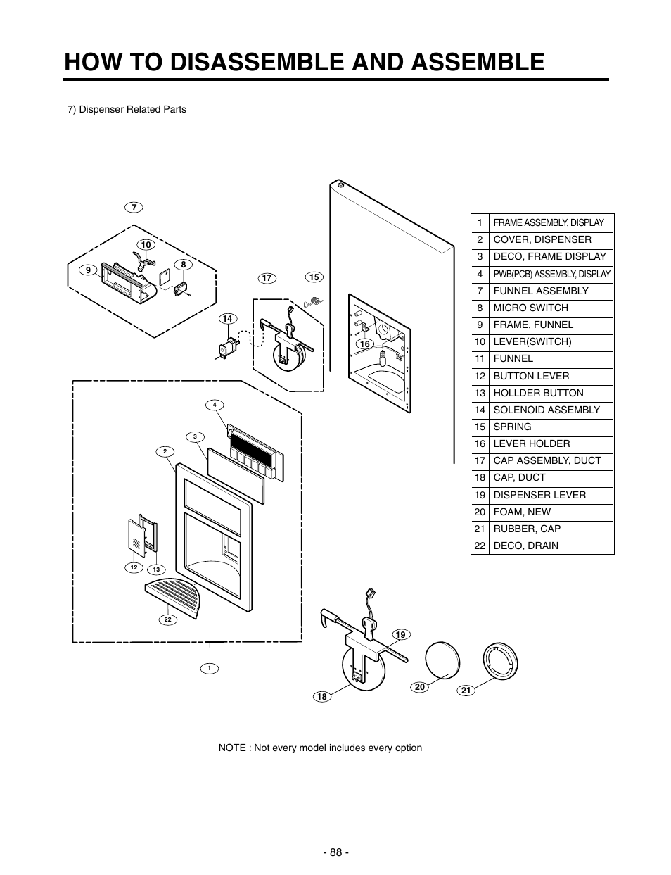 How to disassemble and assemble | LG SXS GR-P257/L257 User Manual | Page 90 / 99