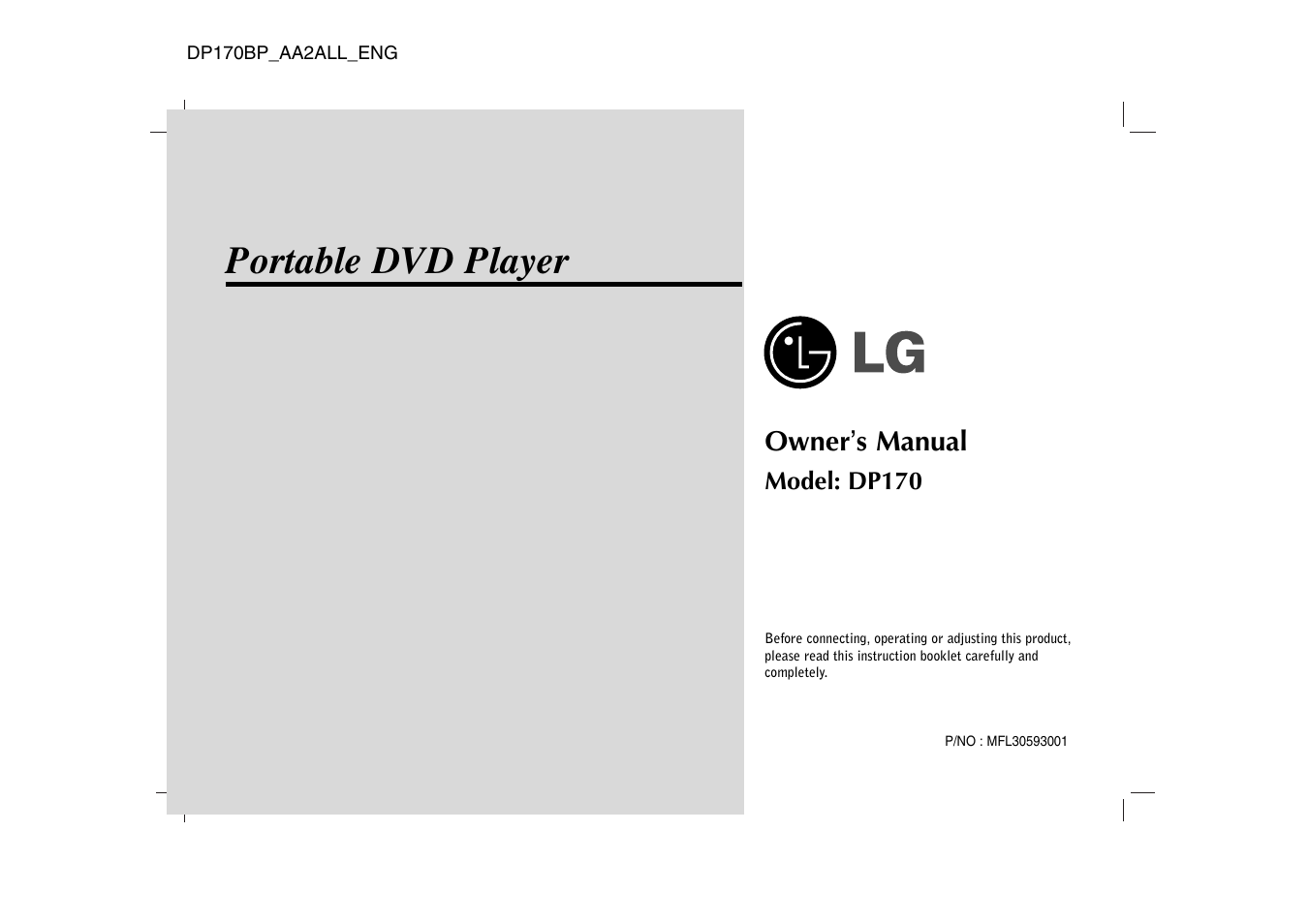 LG DP170 User Manual | 36 pages