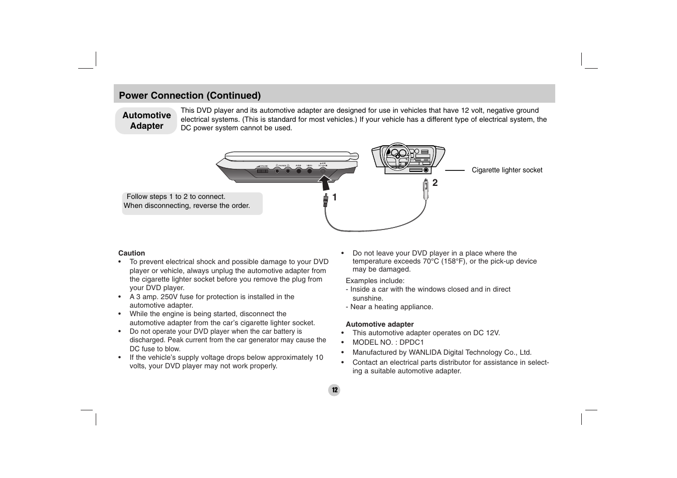 LG DP170 User Manual | Page 12 / 36