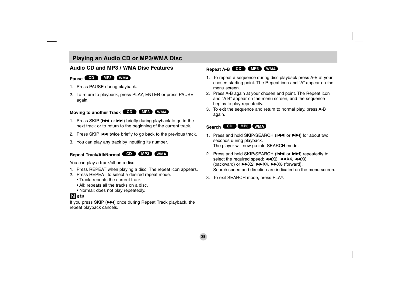 LG DP170 User Manual | Page 28 / 36