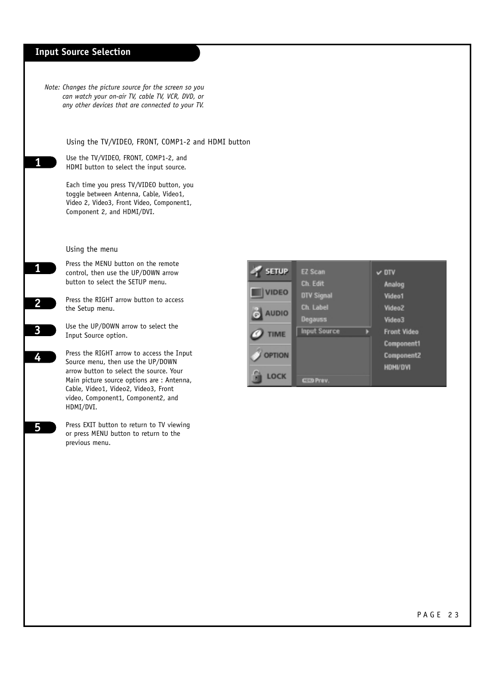 LG 30FZ1DC User Manual | Page 23 / 60
