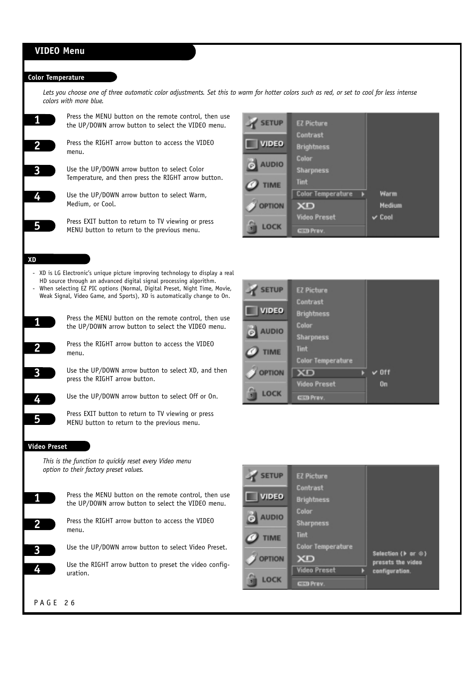 LG 30FZ1DC User Manual | Page 26 / 60