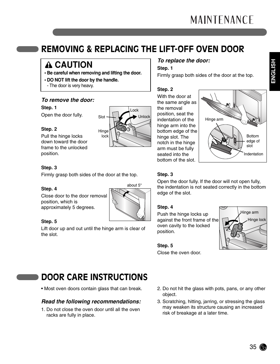 Caution | LG LWD3081ST User Manual | Page 35 / 42