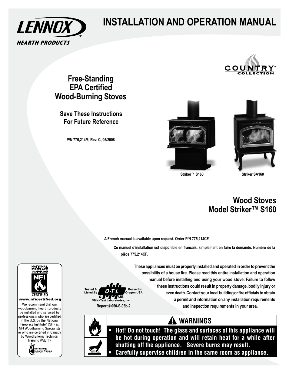 LG MODEL STRIKER S160 User Manual | 22 pages