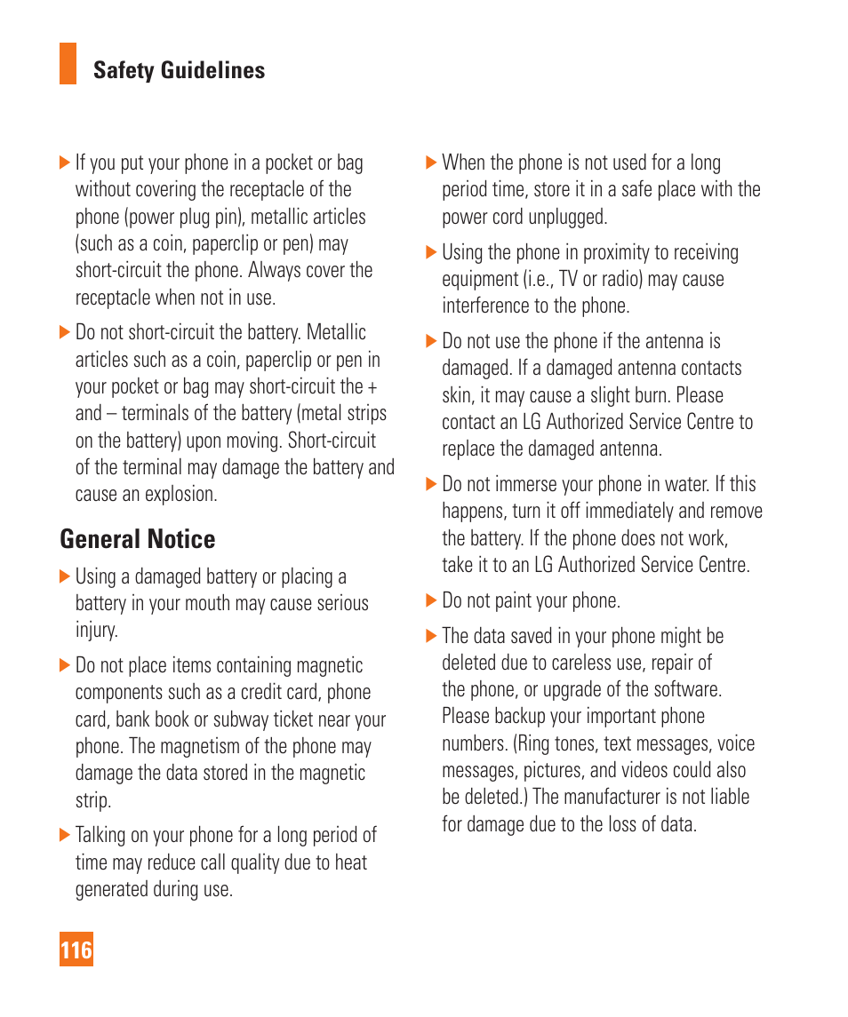 General notice | LG Encore User Manual | Page 121 / 140