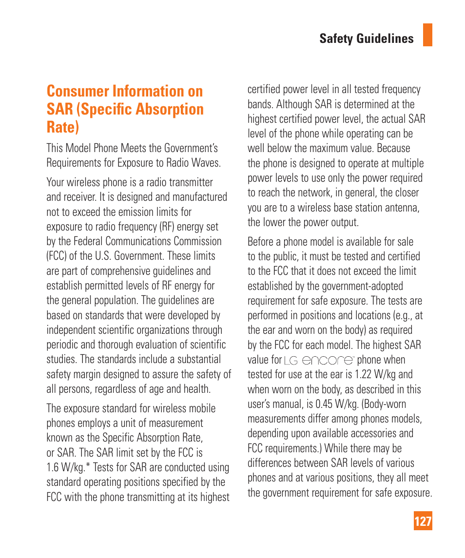 LG Encore User Manual | Page 132 / 140