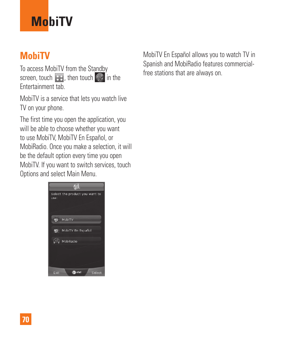 Mobitv | LG Encore User Manual | Page 75 / 140
