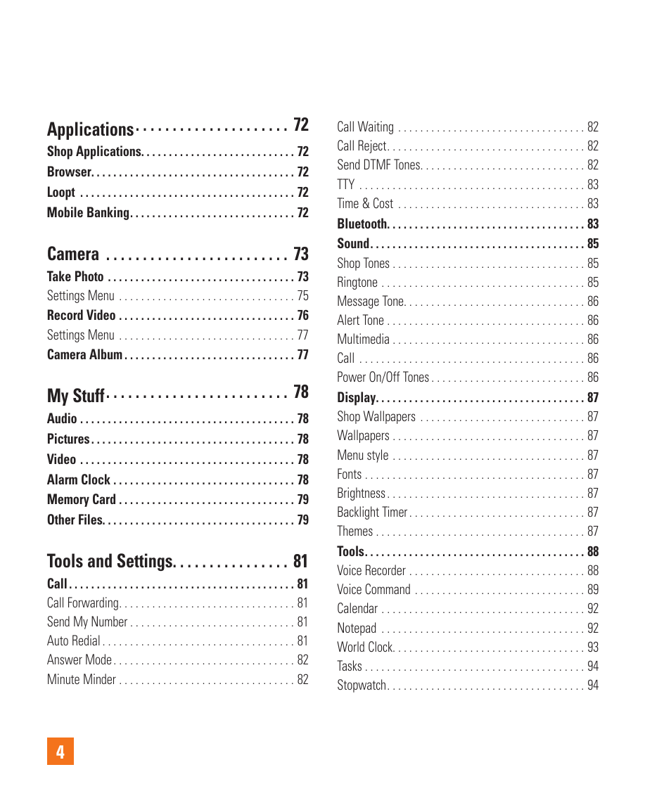 LG Encore User Manual | Page 9 / 140