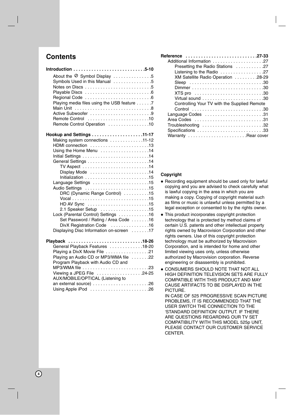 LG LFD790 User Manual | Page 4 / 36