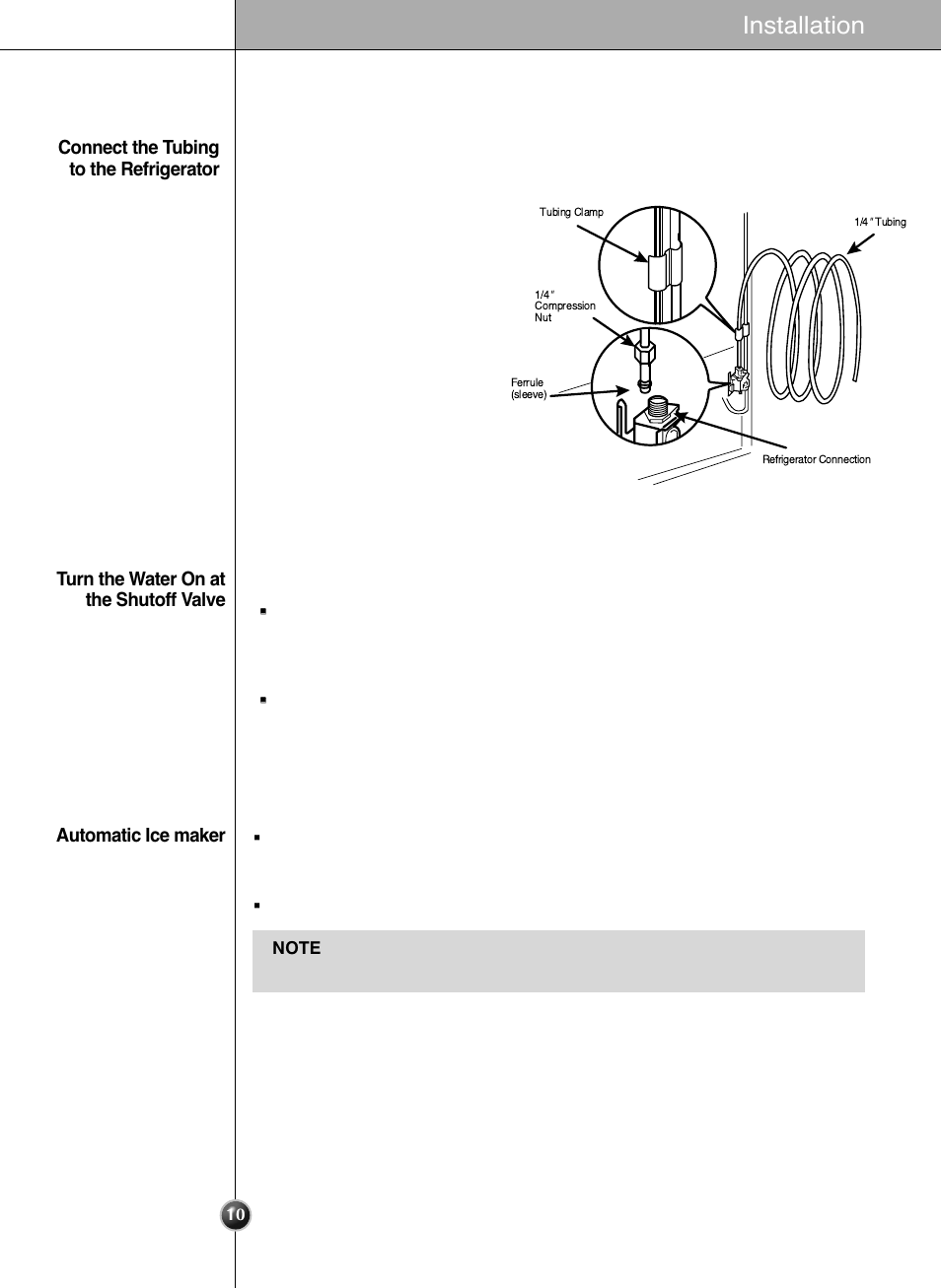 Operation instruction guide, Installation | LG LSC 26905TT User Manual | Page 10 / 31
