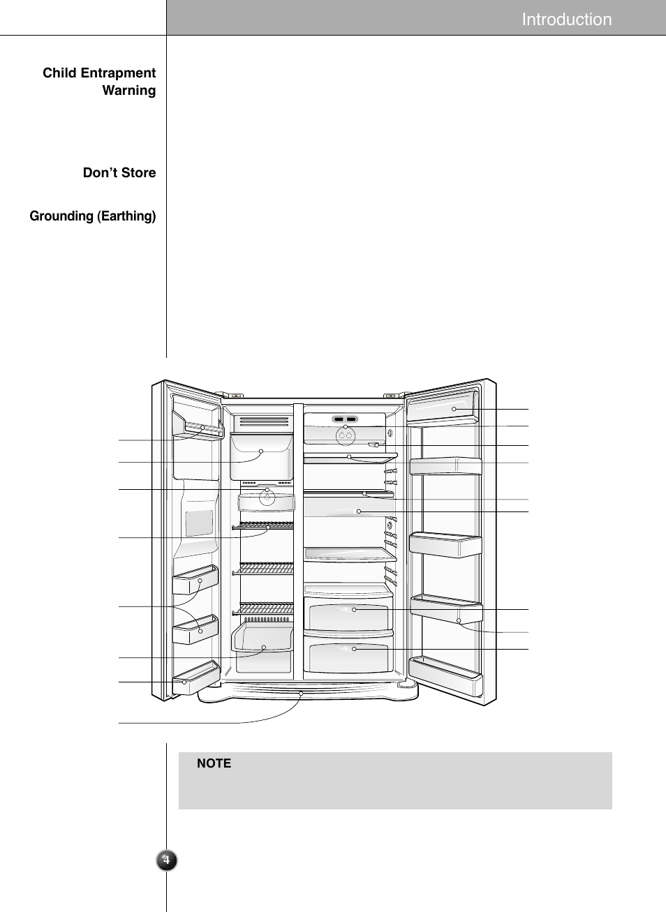 Identification of parts, Introduction | LG LSC 26905TT User Manual | Page 4 / 31