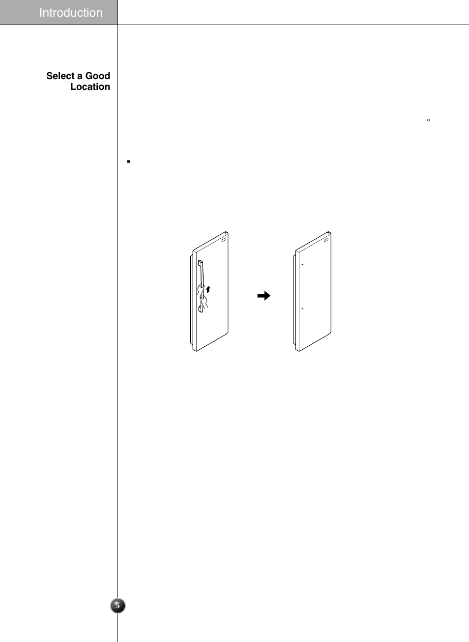 Where to locate, Introduction | LG LSC 26905TT User Manual | Page 5 / 31